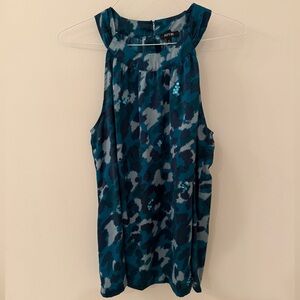 Apt. 9 Women's Teal Patterned Sleeveless Blouse